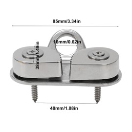 Cam Cleat Leading Ring ,3 to 15mm Rope 16mm Flared Entry High Load Cam Cleat Proof Stainless Steel for Sailing ,Boat/Yacht Series