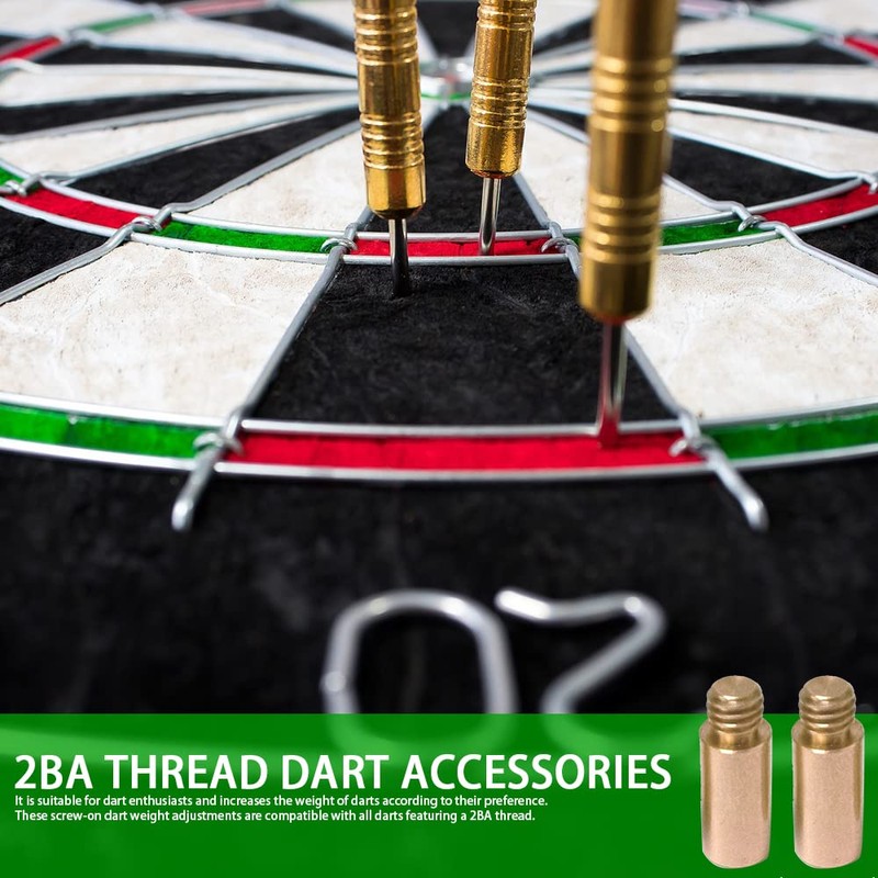KEVZHUKWV 15 Pcs 2BA Thread Dart Accessories 1.5 g Brass