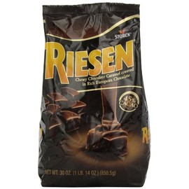 RIESEN Chewy Dark Chocolate Caramel Candy, 30 Ounce Bags (Pack of 3), Individually Wrapped Candy, Bulk Candy, Chocolate Candy, Bag of Candy, Sweets for Home, Road Trips or Parties, Great Gift Idea