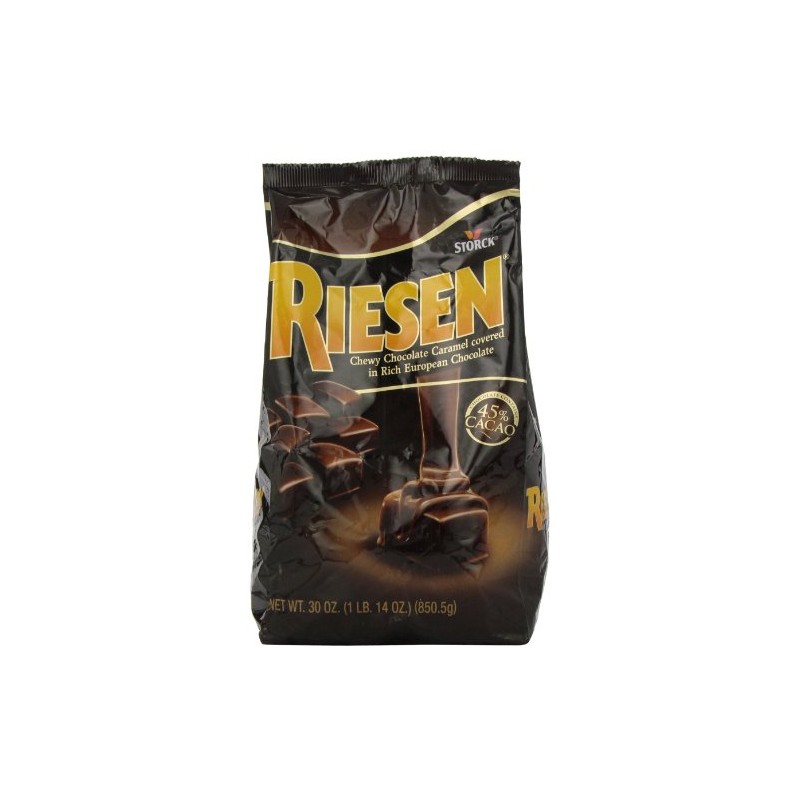 RIESEN Chewy Dark Chocolate Caramel Candy, 30 Ounce Bags (Pack