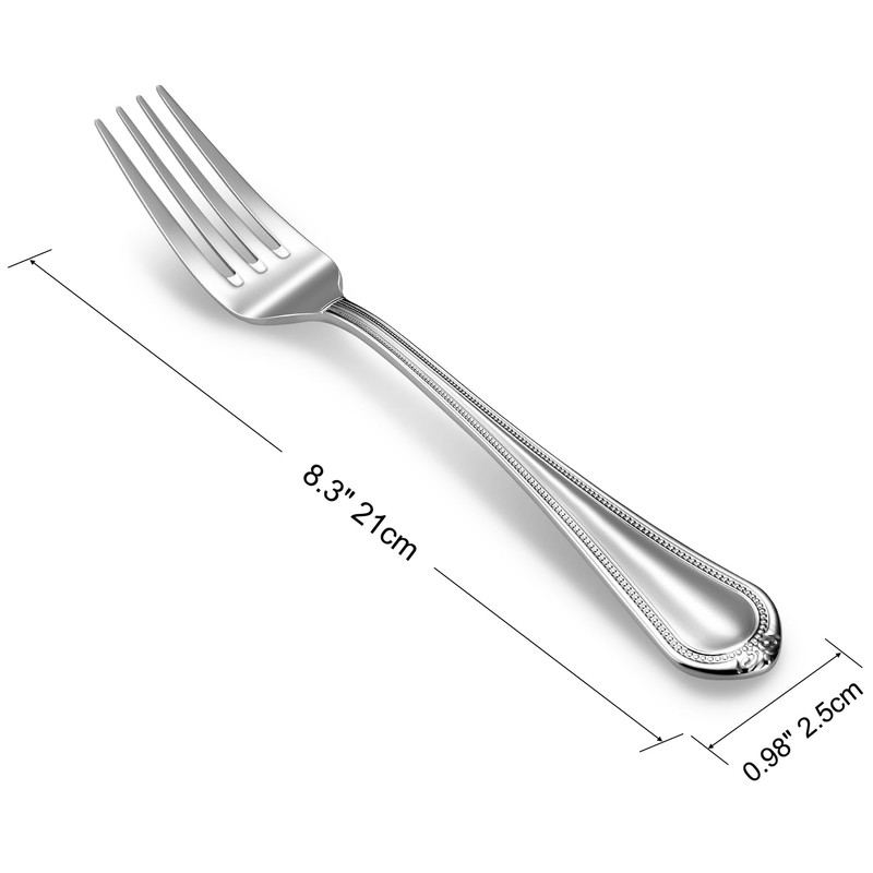 KEAWELL Pearl Edge 4-Piece Premium Fork Set, 18/10 Stainless Steel,