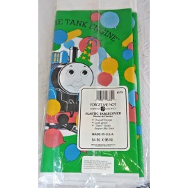 Party Vintage 1991 NOS Thomas the Tank Train Tablecloth 54” x 96” Birthday Party Nice!