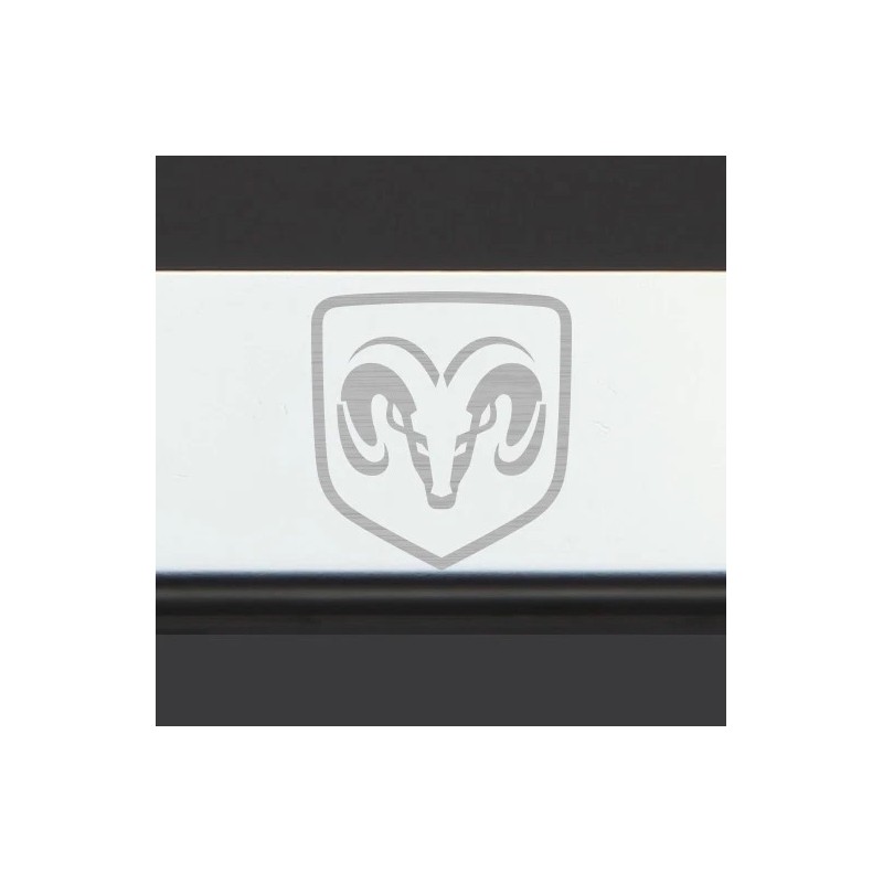 KA Mirror Chrome Dodge Logo Laser Etched T304 Stainless Steel