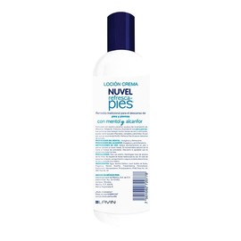 Loción crema Nuvel Refresca pies con mentol y alcanfor 250 ml