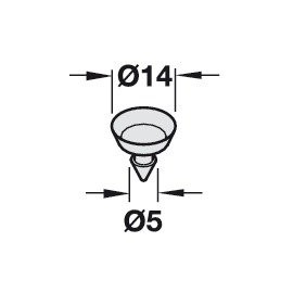 HARDWARE FOR YOU 12 GLASS SHELF SUCTION PADS 14MM APPROX TRANSPARENT