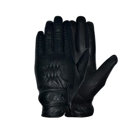 AK Classic Real Soft Touch Full Grain Leather Riding Gloves AKRS-8045 (Black, L)