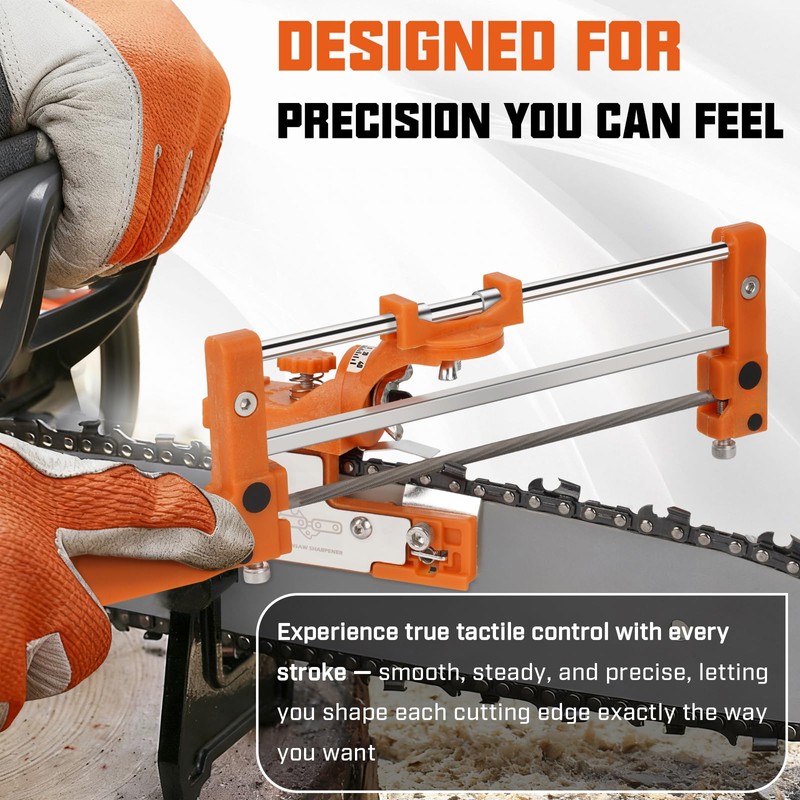 Blosail 2-in-1 Chainsaw Sharpener Kit with Round & Flat Files