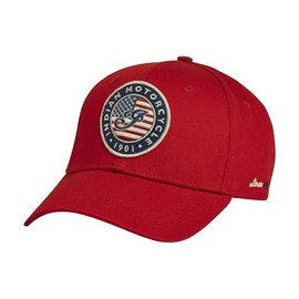 Indian Motorcycle USA Flag Logo Cap, Red
