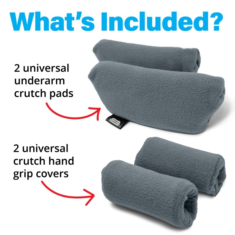 Crutch Comfort Deluxe Soft Fleece & Foam Crutch Accessory Set