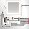 RECKODOR 8" Rechargeable Battery Operated Square Wall Makeup Mirror with