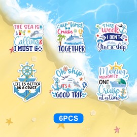 Nautical Cruise Door Magnets Decoration - 6 Pcs Large Nautical Theme Ship Summer Magnetic Decorations Palm Trees Anchors Stickers for Summer Stateroom Boats Grad Carnival Door Party Decor