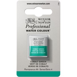 Winsor & Newton ウィンザー&ニュートン 絵具 『プロフェッショナル ウォーターカラー ハーフパン 184 コバルトグリーン 3102184』