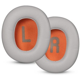Joghaw Headphones Replacement Ear Pads, Cushions for JBL JR460NC Replacement Ear Cushion Cover, Premium Fabric, Softer Memory Foam, Ear Pads Cushions with Soft Protein Leather - Light Gray