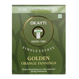 Okayti Darjeeling Golden Orange Fannings Tea 250 grams | Best Organic Single Estate (Pack of 1) | Darjeeling Orthodox Black Tea