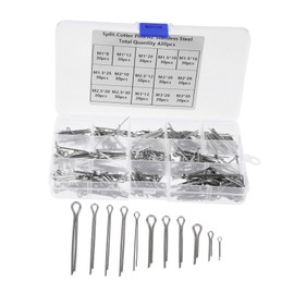 ULTECHNOVO 420pcs 304 Stainless Steel Cotter Pin Kit Gb91 Fastener Clip Split Cotter Fastener Pin Storage Case Sizing Labels