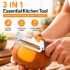 2 Pack Multifunctional Vegetable Peeler, 3 in 1 Kitchen Vegetable