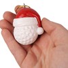 2024 Golf Ball Christmas Tree Ornament, Resin Material, Wearing Santa