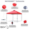 MASTERCANOPY Durable Pop-up Canopy Tent with Roller Bag (10x10, Red)