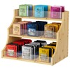 Bamboo Tea Bag Organizer, 3 Layer Tea Chests With Acrylic