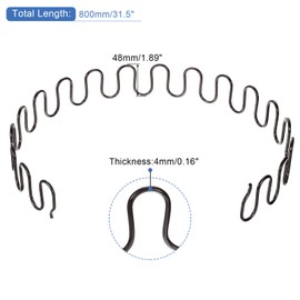 sourcing map 1Set Upholstery Spring Replacement Kits, 31.5" Sagging Cushions Repair Kit with Clips Nails for Furniture Sofa Recliner Chair