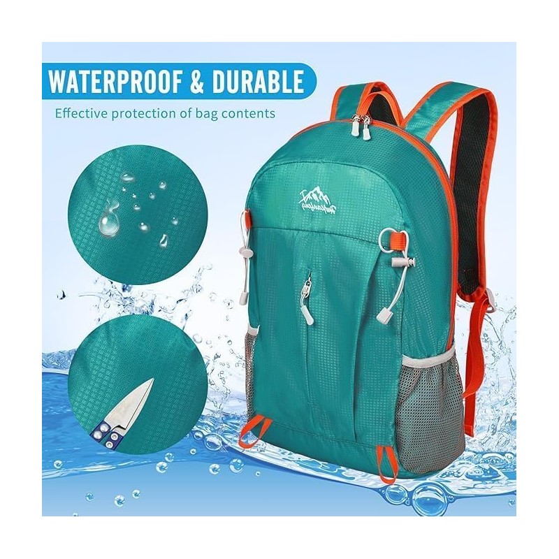 Mochila Senderismo, Mochila Plegable 40L, Mochila de Viaje