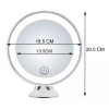 Maquillali Espejo 3-color Led 10x Aumento Base Ventosa 360°