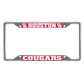 FANMATS 40249 University of Houston License Plate Frame | Chrome | 6.25"x12.25" | UH Primary Logo & Wordmark