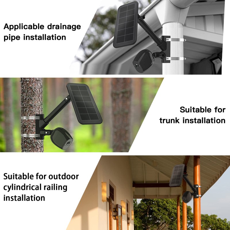 HOLACA 2-in-1 Mast Mount for Solar Panel, Eufycam 2c/2c Pro,