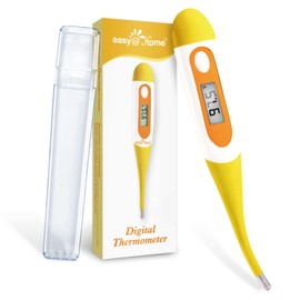 Easy@Home Easy@Home Digital Oral Thermometer for Fever Adults: Rectal, Underarm & Mouth, Accurate & Fast, Body Medical Temperature Thermometer for Baby Kids & Adult, EMT-021N-Yellow