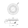 SANEI PH621A-L Wide Brim Garbage Strainer, Compatible Drain Diameter: 3.0