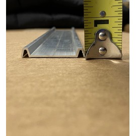 Mr Metal Aluminum 1 5/8" x 92" Aluminum Cargo Trailer RV Trim - Mill Finish