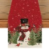 Artoid Mode Snowman Christmas Birds Trees Table Runner, Seasonal Winter
