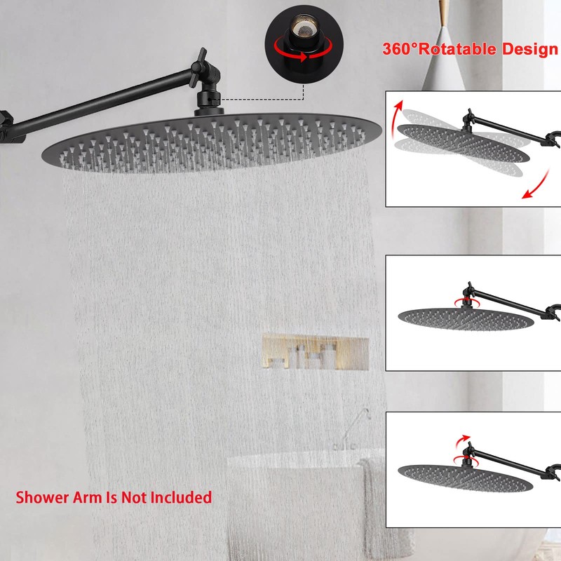 NearMoon Rain Shower Head, Ultra-Thin Design-Pressure Boosting, Awesome Some Experience,