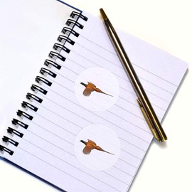 24 x 40mm Round 'Flying Pheasant' Stickers (SK00048765)