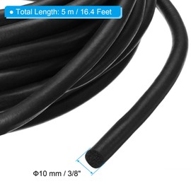 PATIKIL 3/8 Inch x 16.4 Feet Backer Rod, Foam Rope Caulk Crack Joint Filler Roll Seal Weather Strip for Home Construction, Black