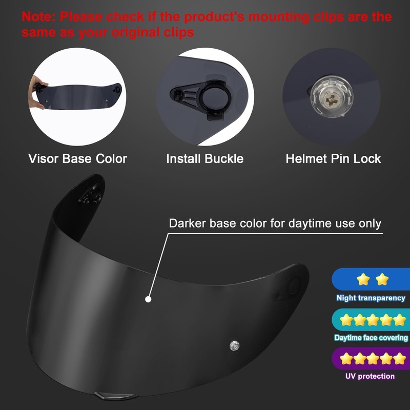 PSLER k1s Visor - k1 Helmet Visor k3sv Tinted Visor