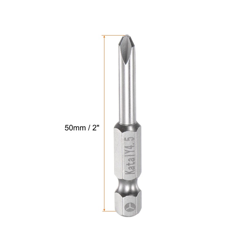 sourcing map Y4.5 Tri-Point Screwdriver Bit 1/4" Hex Shank 2"