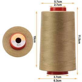 New brothread 5000M Roll/Set of 4 Lock Sewing Thread #60 Sewing Thread Polyester Thread Quilting Thread Hand Sewing Thread Handcraft Sewing Thread 40S/2 (Tex27) for Serger, Overlocking, Quilting,