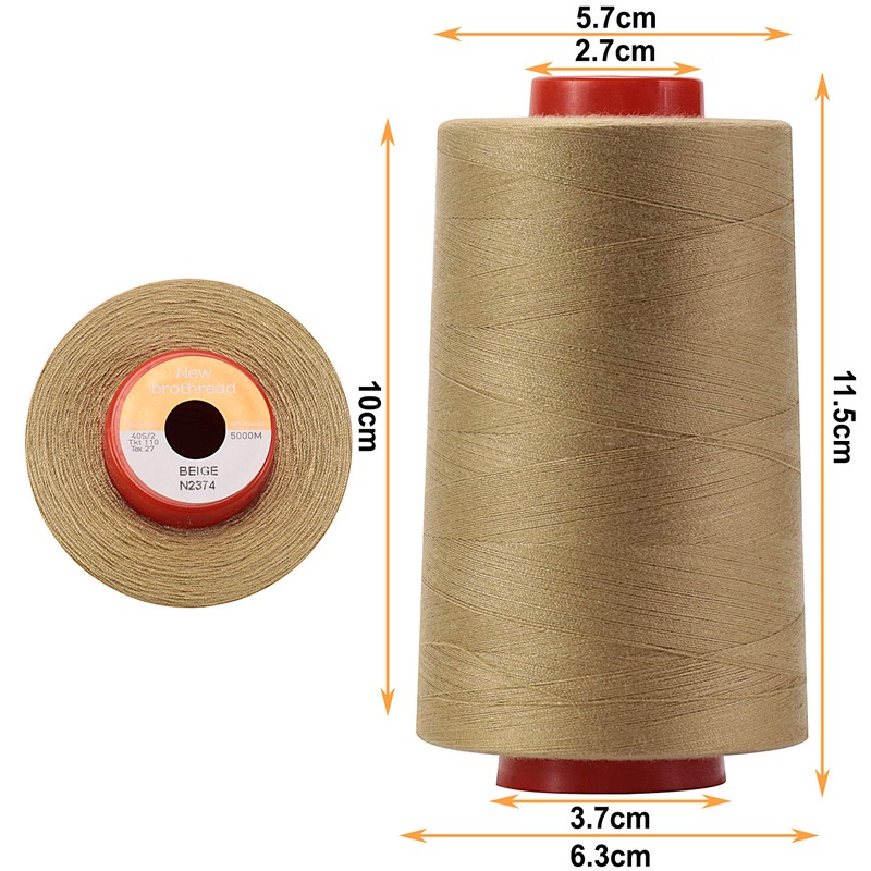 New brothread 5000M Roll/Set of 4 Lock Sewing Thread #60