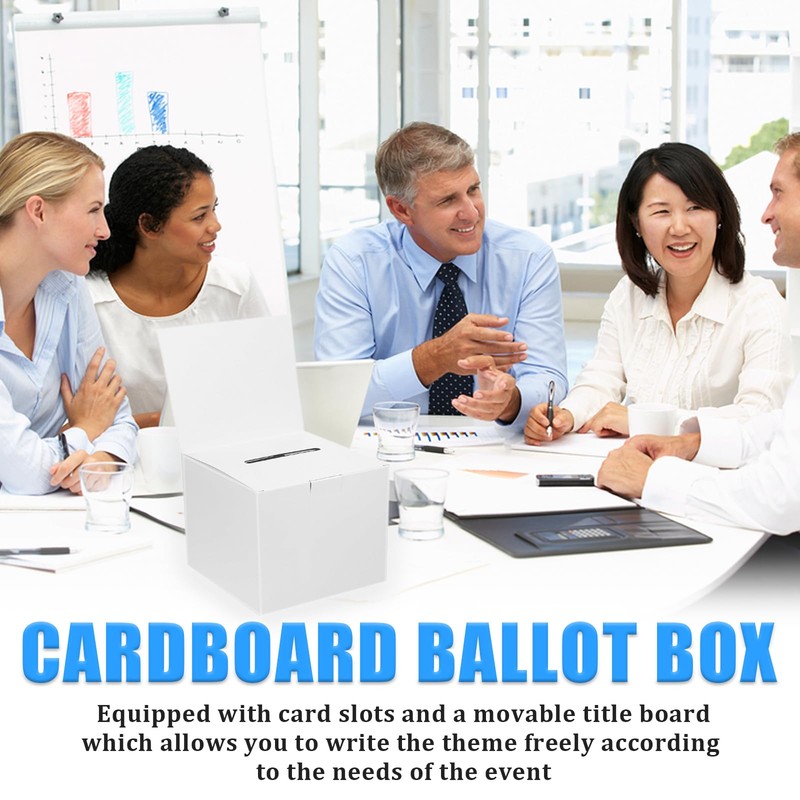 4 Pack Cardboard Ballot Box, Raffle Boxes, Donation Ballot Boxes