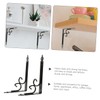 Kisangel Thickened Angle Bracket Set Wall Shelf Brackets 2pcs Floating