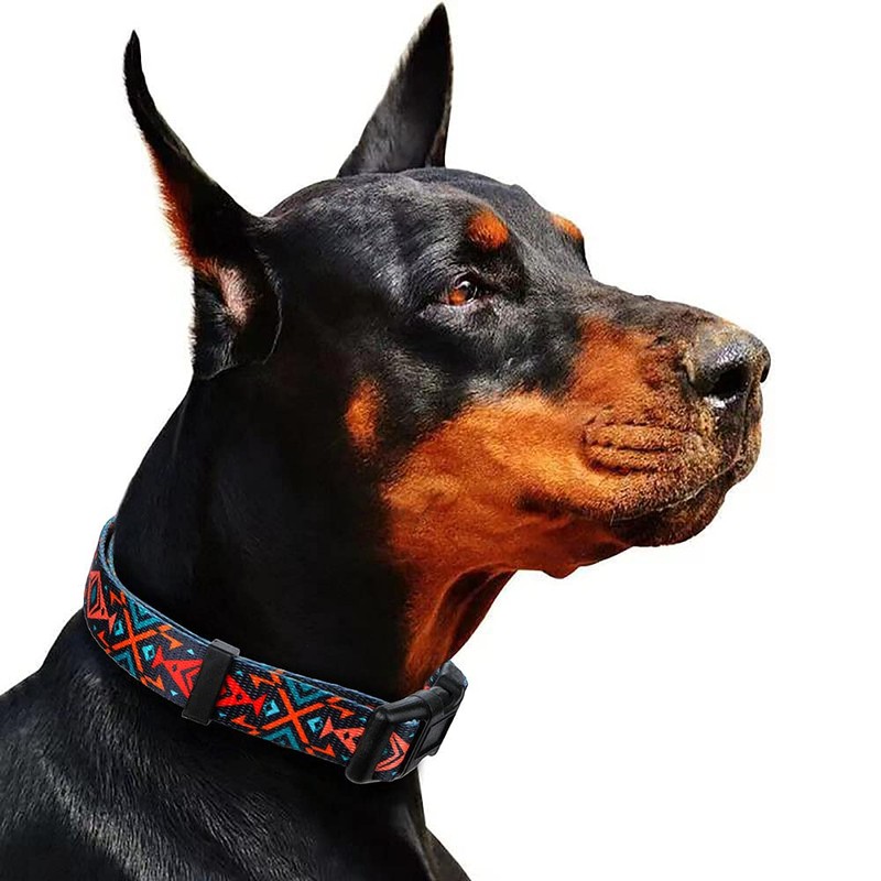 Rhea Rose Tribal Dog Collar Aztec Pattern Adjustable Collars Small