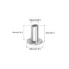 sourcing map 100 Pcs 2mm x 4mm Aluminum Flat Head