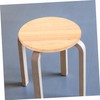 KONTONTY Round Wooden Stool Seat Replacement Sturdy Rubberwood Top for