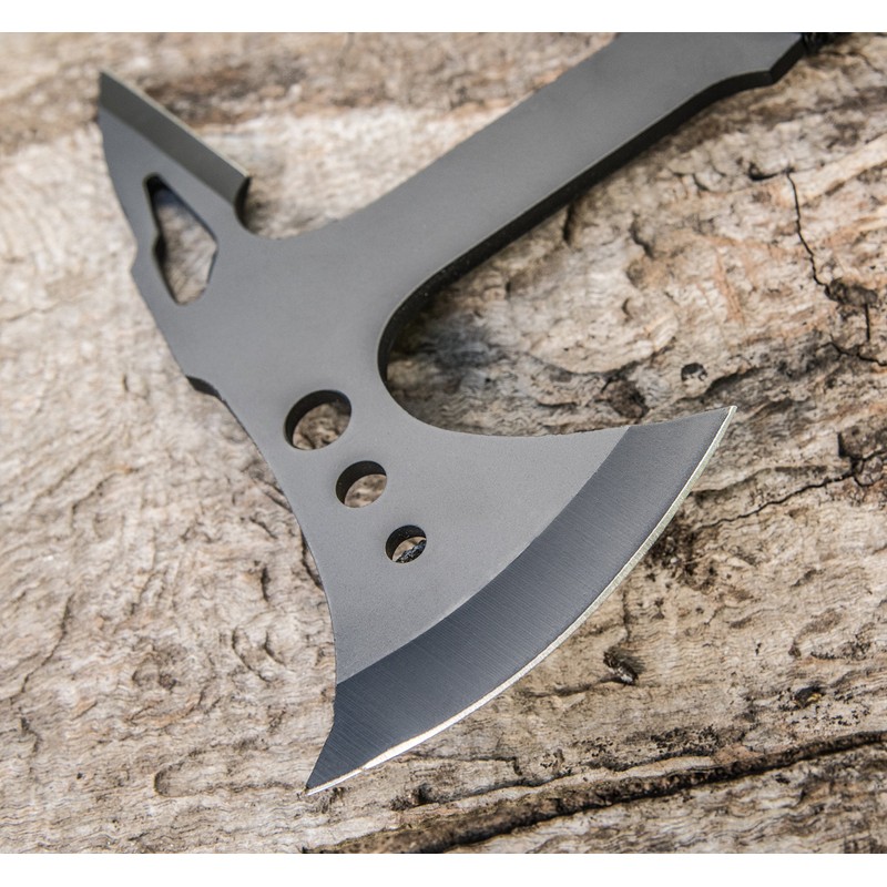 SE 15" Black Hunting Axe with Spike and Nylon Cord-Wrapped