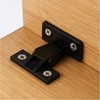 jojofuny 10Pcs Adjustable Cabinet Panel Connector, Black Nylon Push-On Fitting