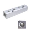 Antrader 4 Way Pneumatic Manifold Air Distribution Block,4 Way 6