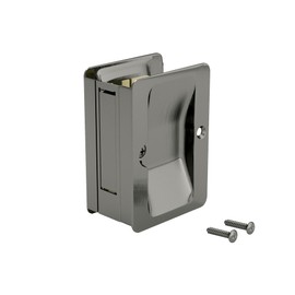 Richelieu Hardware 1700ANPSBC Onward Pocket Door Pull, Passage Lock, 3 1/4 in (82 mm), Rectangular, Antique Nickel