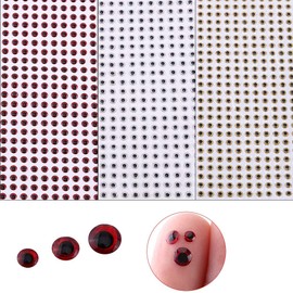 Tbest 500 unids señuelo de la Pesca Ojos 3D cebos de Pesca a Prueba de Agua cebos DIY Tackle Accesorio 3/4/5 mm(5mm-Rojo)