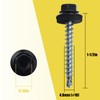 JEGONFRI 250pcs #10 x 1-1/2" Black Hex Head Self-Drilling Metal